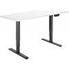 AlzaErgo Table ET1 NewGen čierny + doska TTE-03 160 × 80 cm biely laminát