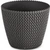 Prosperplast Kvetináč SPLOFY ECO WOOD antracit 21,8 cm