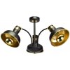 EUlight by MILAGRO Stropné svietidlo Margo, 3x zlaté/čierne kovové tienidlo, b/g