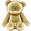 Party Zlatý fóliový balónik medveď 43x53 cm