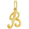 Silvego Zlatý prívesok písmeno B SILVEGOBG10289B