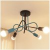 Helam | Prisadený luster OXFORD 4xE27/15W/230V čierna/tyrkysová | HE280