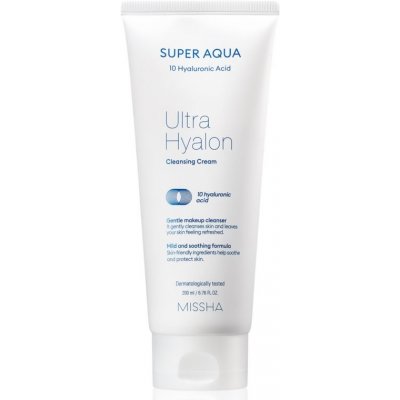 Missha Super Aqua 10 Hyaluronic Acid hydratačný čistiaci krém 200 ml