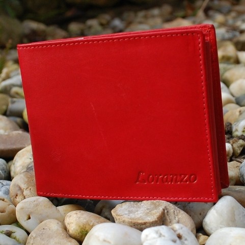 pánska peňaženka koža tmavá červená