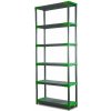REGÁL PLASTOVÝ Tytan-6 222x60x46 PVC Povrchová úprava: Zelená Wamar Sosenka