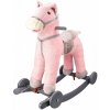 Adam Toys Hojdací Koník s kolesami so zvukom - ružová