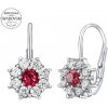SILVEGO stříbrné náušnice pomněnky se Swarovski® Zirkony