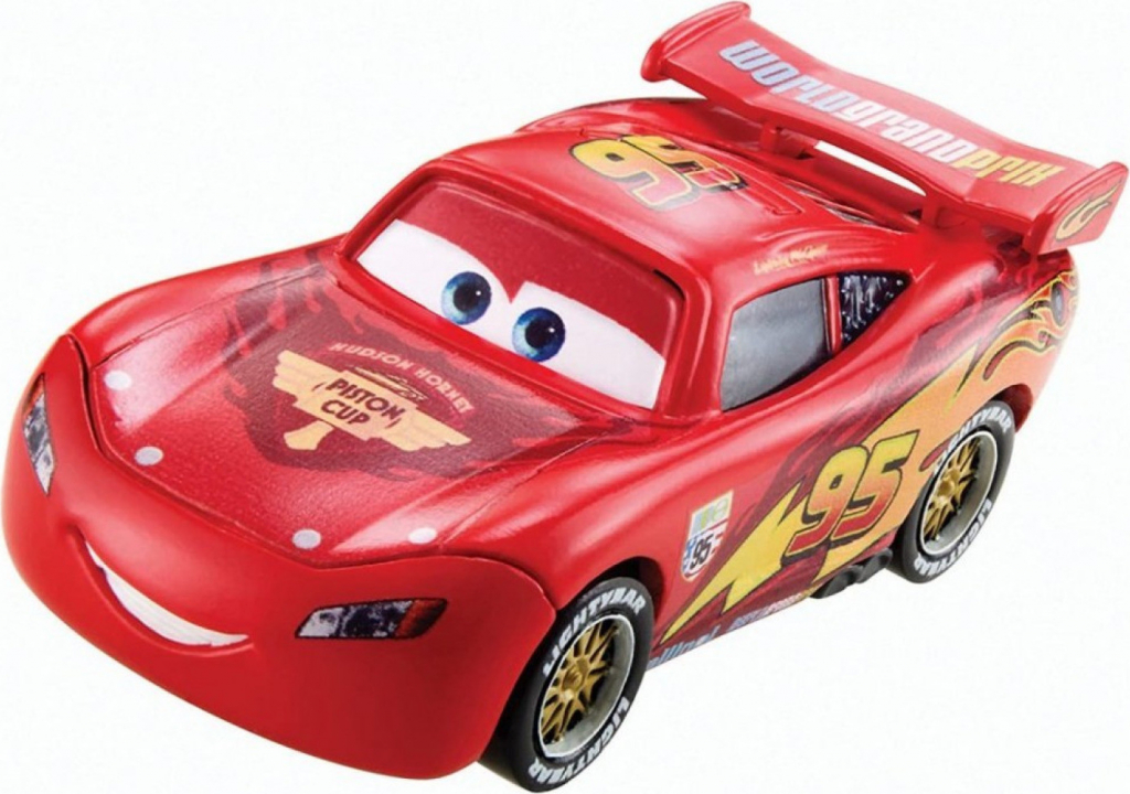 MATTEL Cars Autíčko metal LIGHTNING McQUEEN WITH RACING WHEELS