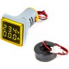 Digitálny voltmeter a ampérmeter pre AC 60-500V / 0-100A panel 22mm štvorcový