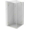MEXEN/S - Lunar-B sprchovací kút dvere krídlové ľavá 70 x 70, transparent, zlato kartáčovaná 832-070-070-55-00-L