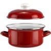 Smaltovaný kastról Red 1,5 L (Smaltovaný kastról s pokrievkou 1,5 L)