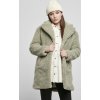 Urban Classics Ladies Oversized Sherpa Coat Farba: softsalvia, Veľkosť: 3XL