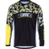 Force RECKLESS čierno-žlto-šedý mtb dres - dl. rukáv - L