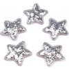 Hviezda s glitrami Ø35 mm strieborná 10ks