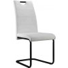 Jedálenská stolička Queens, biela ekokoža