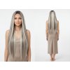 Klaudia exclusive dlhá lace front melirovaná blond hnedá melir parochňa