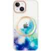 AppleKing transparentný kryt so vzorom vodových farieb a MagSafe pre iPhone 14 - modrý - možnosť vrátiť tovar ZADARMO do 30tich dní