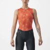 CASTELLI Cyklistické tričko bez rukávov - PRO MESH 4 W LADY - viacfarebná/oranžová XS