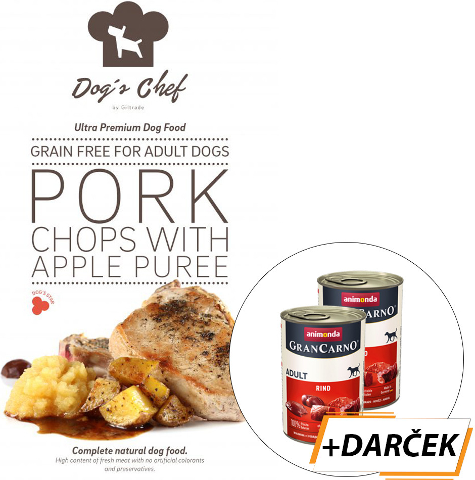 Dog\'s Chef Pork Chops with Apple Puree 12 kg