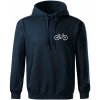 Obrázok kolesa na prsníku horský bicykel - Oversized mikina pánska Moon - kratšia + širšia - 3XL ( Tmavomodrá (veľmi tmavá - skoro čierna) )