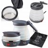 Elektrický varič Adler Malý silikónový turistický skladací varič 0,6 l 750 W 0,6 l biely