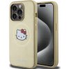 Sourcing Hello Kitty HKHMP15LPGHCKD iPhone 15 Pro 6.1 zlaté/zlaté pevné pouzdro Leather Kitty Head MagSafe