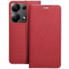 OEM Puzdro Flip case pre Xiaomi Redmi NOTE 13 PRO 4G / Poco M6 PRO 4G Luna Book Carbon červené