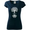 Narodeninový strom 60 - Dámske tričko Pure - L ( Tmavomodrá (takmer čierna) )