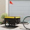 vidaXL Vozík za bicykel, čierno žltý 45 kg, železo 94085