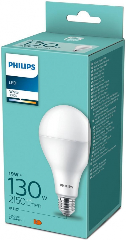 Philips LED žiarovka LED E27 A80 19W 130W 2150lm 3000K Teplá