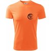 Volejbal lopta prso - Pánske tričko Fantasy športové - 2XL ( Neon mandarine )