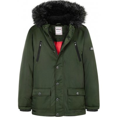 Minoti Chlapčenský kabát s kapucňou 11COAT 21 khaki