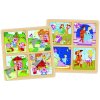 Akros Postupové puzzle Rozprávky Tri prasiatka a Popoluška, 2v1