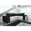 Rohová rozkladacia sedačka MADRYT biela-čierna - SAWANA 00 + SAWANA 14