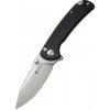 SENCUT Black G10 Handle Satin Finished 9Cr18MoV Blade Button Lock S23032-1
