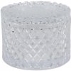 Clayre & Eef Sklenená mriežkovaná dóza s vekom - Ø 11*8 cm - Clayre & Eef