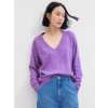 GAP Pletený sveter s výstrihom V Fialová XS Fialová Fialová
