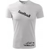 FOOTBALL nápis šikmo - Pánske tričko Fantasy športové - 2XL ( Biela )
