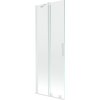 Mexen Velar vaňa paraván 2-krídlový posuvný 75 x 150 cm, transparentný, biely - 896-075-000-01-20