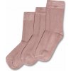 Minipop detské bambusové ponožky 3 páry ružové Rose
