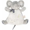 Plyšový sloník bábkové divadlo Elephant Doudou Puppet Petites Chansons Kaloo sivý 24 cm z jemného plyšu od 0 mes