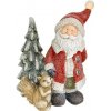 MagicHome 8090955 Dekorácia Vianoce, Santa s veveričkou a stromčekom, 1 LED