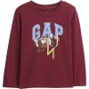Detské tričko GAP V-BF LS GR T červená mix