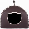 HobbyDog Pelech pre mačku Igloo hnedý károvaný 1 37 x 37 x 32 cm