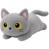Plyšová hračka sivá mačka s veľkými očami 45 cm