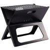 Skladací prenosný gril 28x43x38 cm - čierny