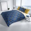 Obojstranné vianočné bavlnené obliečky BLUE/GOLD, 140/200+70/90, ROT221047