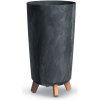 Prosperplast kvetináč Gracia Tubus Slim Beton Effect Antracit 23,9 cm