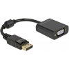 Delock 61006 DisplayPort / VGA adaptér [1x zástrčka DisplayPort - 1x D-SUB zásuvka 15-pólová] čierna 0.15 m; 61006