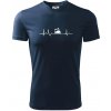 Ekg lokomotíva - Pánske tričko Fantasy športové - 3XL ( Tmavomodrá (veľmi tmavá - skoro čierna) )